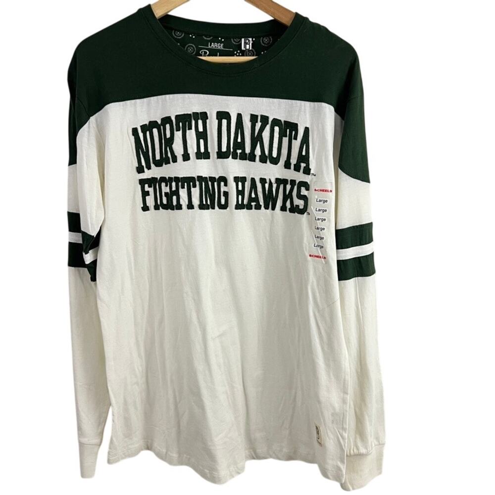 Pressbox North Dakota Fighting Hawks Long Sleeve Shirt Size Large Unisex